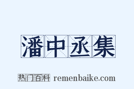 潘中丞集是什么意思的图片